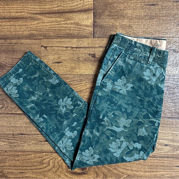 Gap • Men’s • Size 31/30 • Slim • Green • Floral Print • Trouser Pants - Picture 3 of 11